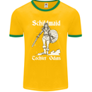 Schildmaid Viking Shield Maiden Mens Ringer T-Shirt FotL Gold/Green
