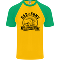 Dad & Sons Best Friends Father's Day Mens S/S Baseball T-Shirt Gold/Green