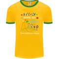 Autism World From Different Angles Autistic Mens Ringer T-Shirt FotL Gold/Green