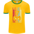 17th Birthday 17 Year Old Level Up Gamming Mens Ringer T-Shirt FotL Gold/Green