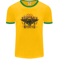 Rebel Wings Motorcycle Originals Mens Ringer T-Shirt FotL Gold/Green