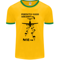 Perfectly Good Aircraft Skydiving Funny Mens Ringer T-Shirt FotL Gold/Green