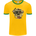 Let's Play Funny Gamer Gaming Mens Ringer T-Shirt FotL Gold/Green