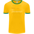 Dad Definition Funny Fathers Day Daddy Mens Ringer T-Shirt FotL Gold/Green