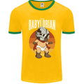 Babylorian Funny Baby Infant Toddler Parody Mens Ringer T-Shirt FotL Gold/Green