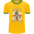 St George Warriors Mens Ringer T-Shirt FotL Gold/Green