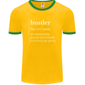 Hustler Definition Hustle Mens Ringer T-Shirt FotL Gold/Green