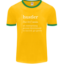 Hustler Definition Hustle Mens Ringer T-Shirt FotL Gold/Green