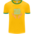 Trees Are the Answer Climate Change Mens Ringer T-Shirt Gold/Green