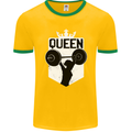 Gym Queen Female Bodybuilding Training Mens Ringer T-Shirt FotL Gold/Green