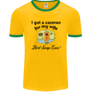 A Caravan for My Wife Caravanning Funny Mens Ringer T-Shirt FotL Gold/Green