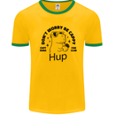 Capybara Be Cappy Funny Mens Ringer T-Shirt Gold/Green