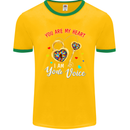 Autism You Are My Heart I Am Your Voice ASD Mens Ringer T-Shirt FotL Gold/Green