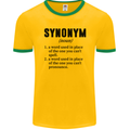 Synonym Funny Definition Slogan Mens Ringer T-Shirt FotL Gold/Green