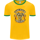 Legends Never Die Biker Motorbike Mens Ringer T-Shirt FotL Gold/Green