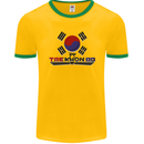 "Taekwondo Fighter Mixed Martial Arts MMA " Mens Ringer T-Shirt FotL Gold/Green