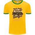 70 Year Old Banger Birthday 70th Year Old Mens Ringer T-Shirt FotL Gold/Green