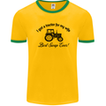 A Tractor for My Wife Funny Farming Farmer Mens Ringer T-Shirt FotL Gold/Green