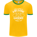 This Is What an Awesome Gardener Looks Like Mens Ringer T-Shirt FotL Gold/Green