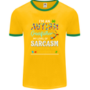 Autism Grandfathers Day Autistic ASD Mens Ringer T-Shirt FotL Gold/Green