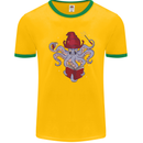 An Octopus Wizard Magic Magician Mens Ringer T-Shirt FotL Gold/Green