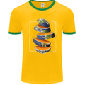 Our Orange Planet Earth One Glass Only Mens Ringer T-Shirt FotL Gold/Green