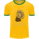 Music Sounds Better on Vinyl Records LP DJ Mens Ringer T-Shirt FotL Gold/Green