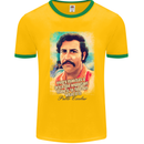 Pablo Escobar Quote Mens Ringer T-Shirt FotL Gold/Green