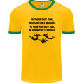 Skydiving No Explanation Freefall Paras Mens Ringer T-Shirt FotL Gold/Green