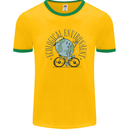 Ecological Environment Climate Change Cycling Mens Ringer T-Shirt Gold/Green