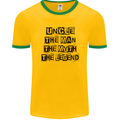 Uncle the Man the Myth the Legend Mens Ringer T-Shirt FotL Gold/Green