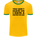 You Can't Scare Me Mother in Law Mens Ringer T-Shirt FotL Gold/Green