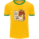 When a Dragon Smiles Fantasy RPG Mens Ringer T-Shirt FotL Gold/Green