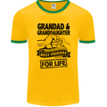 Grandad and Granddaughter Grandparent's Day Mens Ringer T-Shirt FotL Gold/Green