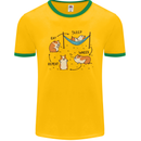 Hampster Eat Sleep Wheek Repeat Funny Mens Ringer T-Shirt FotL Gold/Green
