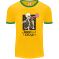 Jazz is Not Dead Skeleton Mens Ringer T-Shirt FotL Gold/Green