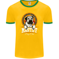 Mastiff Heart Funny Dog Mens Ringer T-Shirt FotL Gold/Green