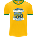 Will Trade Brother For Tractor Farming Mens Ringer T-Shirt FotL Gold/Green