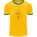 Detox Juice Hangover Cure Healthy Mens Ringer T-Shirt FotL Gold/Green