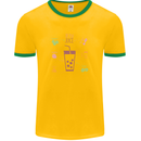 Detox Juice Hangover Cure Healthy Mens Ringer T-Shirt FotL Gold/Green
