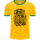 Anti-Gravity Pilot Hang Gliding Paragliding Mens Ringer T-Shirt FotL Gold/Green