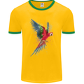 A Colourful Parrot Mens Ringer T-Shirt FotL Gold/Green