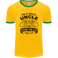 An Uncle Nob Head Looks Like Uncle's Day Mens Ringer T-Shirt FotL Gold/Green