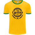 Angry Cyclist Cyclist Funny Bicycle Bike Mens Ringer T-Shirt FotL Gold/Green