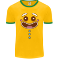 A GingerBread Man Mens Ringer T-Shirt FotL Gold/Green