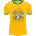 Gone Hunting Then Fishing Funny Hunter Mens Ringer T-Shirt FotL Gold/Green