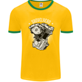 Shovelhead Motorcycle Engine Biker Mens Ringer T-Shirt FotL Gold/Green