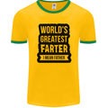 Fathers Day Farter Funny Flatulence Farting Mens Ringer T-Shirt FotL Gold/Green