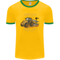 Farming Farm Life is the Best Life Farmer Mens Ringer T-Shirt FotL Gold/Green