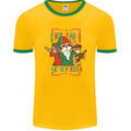 Cinco De Mayo Lets Fiesta Funny Gnomes Mens Ringer T-Shirt FotL Gold/Green